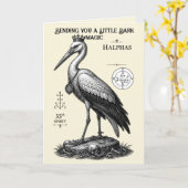 Der wachsamen Storch von Halphas Karte (Gelbe Blume)