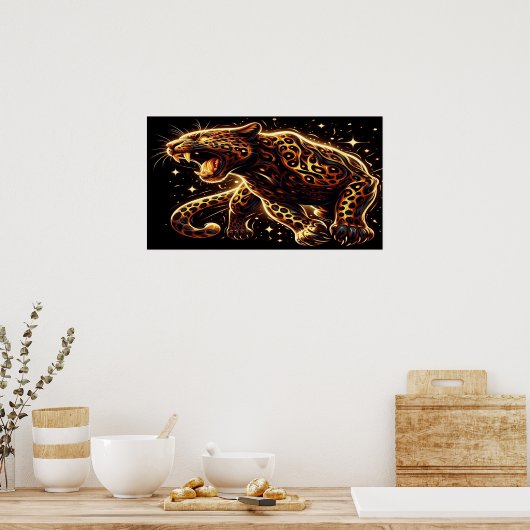 Der wachsende Goldene Tiger Poster (Küche)
