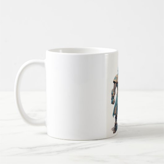 Der Wächter aus Azure Steel Kaffeetasse (Links)