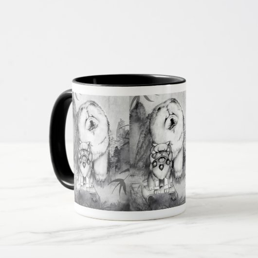 DER WÄCHTER Chow-Chow und die Foo HundeTasse Tasse (Vorderseite Links)