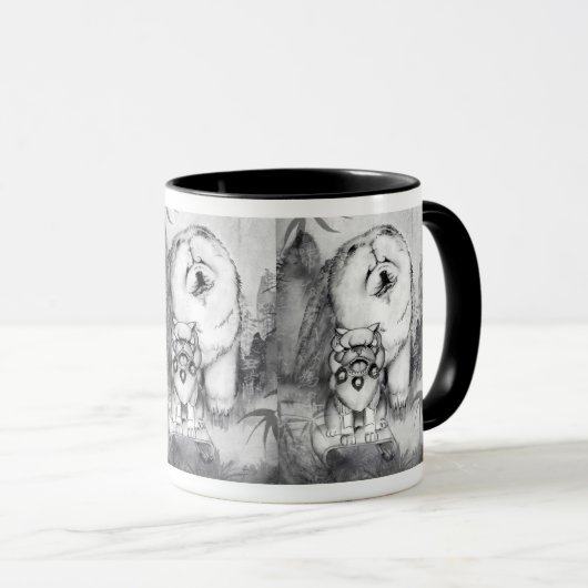 DER WÄCHTER Chow-Chow und die Foo HundeTasse Tasse (VorderseiteRechts)