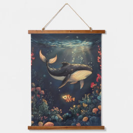 Der Wächter der Tiefe Wandteppich Mit Holzrahmen