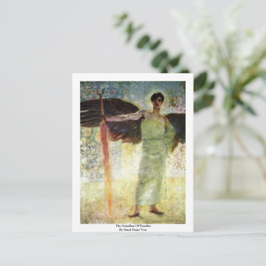 Der Wächter des Paradieses durch Stuck Franz von Postkarte (Stehend Vorderseite)