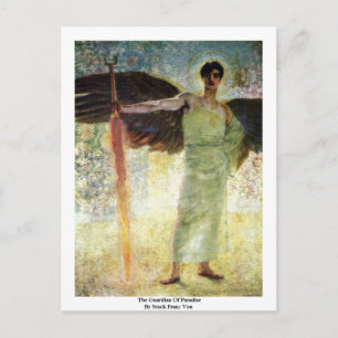 Der Wächter des Paradieses durch Stuck Franz von Postkarte