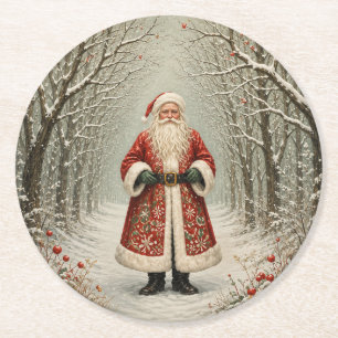 Der Wächter von Winters Pfad Runder Pappuntersetzer
