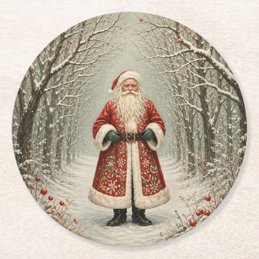 Der Wächter von Winters Pfad Runder Pappuntersetzer (Vorderseite)