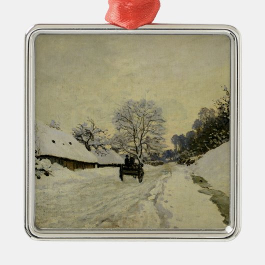Der Wagen oder Straße unter Schnee bei Honfleur, Ornament Aus Metall (Vorne)
