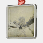 Der Wagen oder Straße unter Schnee bei Honfleur, Ornament Aus Metall (Links)