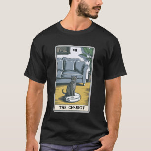Der Wagen Tarotkarte Katze Roboter Staubsauger Ca T-Shirt