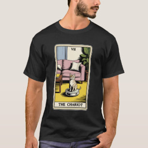 Der Wagen Tarotkarte Katzenroboter Staubsauger Ca T-Shirt
