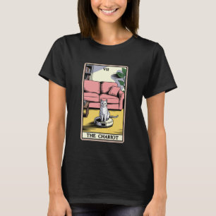 Der Wagen Tarotkarte Katzenroboter Staubsauger Ca T-Shirt