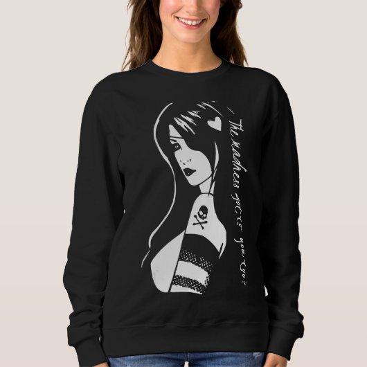 Der Wahnsinn Got zu Grunge Gothcore Sweatshirt (Vorderseite)
