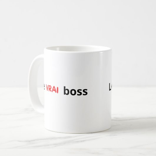 Der wahre Boss Kaffeetasse (Vorderseite Links)