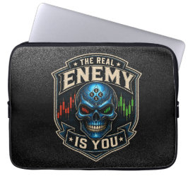 Der wahre Feind bist du Black Grunge Laptopschutzhülle