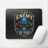 Der wahre Feind bist du Black Grunge Mousepad (Mit Mouse)