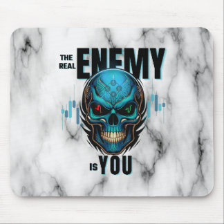Der wahre Feind bist du – Black Marble Trader Mousepad
