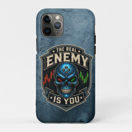 Der wahre Feind bist du Blue Grunge Case-Mate iPhone Hülle