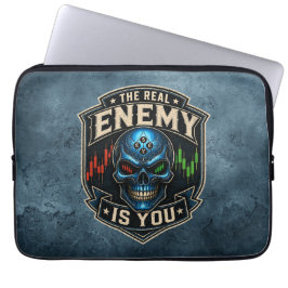 Der wahre Feind bist du Blue Grunge Laptopschutzhülle