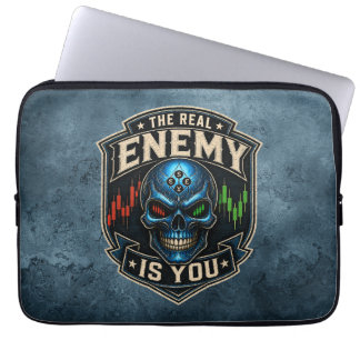 Der wahre Feind bist du Blue Grunge Laptopschutzhülle