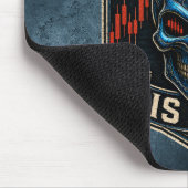 Der wahre Feind bist du Blue Grunge Mousepad (Ecke)
