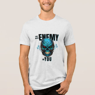 Der wahre Feind bist du – Totenkopf Tri-Blend Shirt