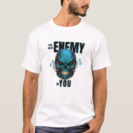 Der wahre Feind bist du – Trader-Totenkopf-Design T-Shirt