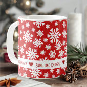 Der wahre Geist der Weihnachts-Rot-Weiß-Schneefloc Kaffeetasse