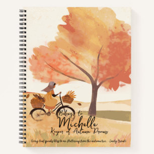 Der wahre Herbsttraum, romantischer Poesie-Fall Notizblock
