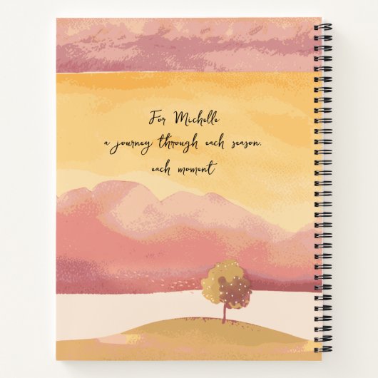 Der wahre Herbsttraum, romantischer Poesie-Fall Notizblock (Rückseite)