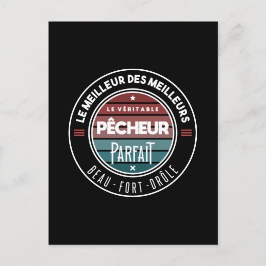Der wahre perfekte Angler Postkarte (Vorderseite)