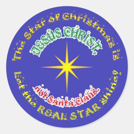 Der wahre Stern der Weihnachten Runder Aufkleber (Vorderseite)