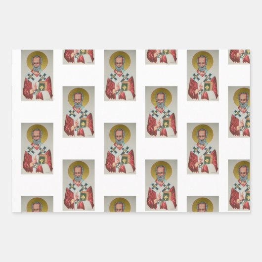 Der wahre Weihnachtsmann / Nikolaus-Wrapping Paper Geschenkpapier Set (Vorderseite 3)