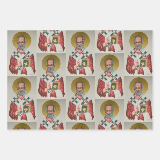 Der wahre Weihnachtsmann / Nikolaus-Wrapping Paper Geschenkpapier Set (Vorderseite 2)