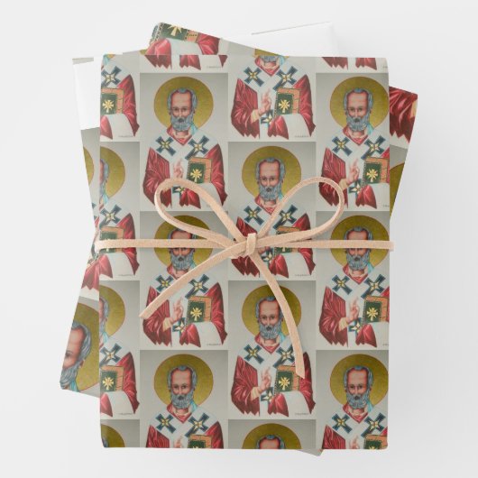 Der wahre Weihnachtsmann / Nikolaus-Wrapping Paper Geschenkpapier Set (Beispiel)