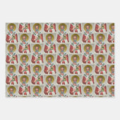 Der wahre Weihnachtsmann / Nikolaus-Wrapping Paper Geschenkpapier Set (Vorderseite)