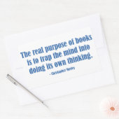 Der wahre Zweck von Büchern Rechteckiger Aufkleber (Umschlag)