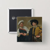 Der Wahrsager (La Buona Ventura), c.1594 Button (Vorne & Hinten)