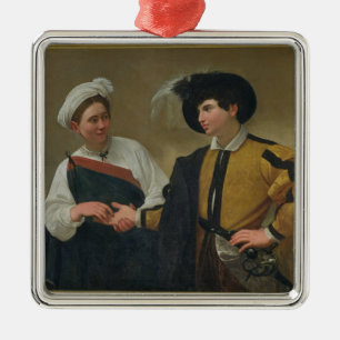 Der Wahrsager (La Buona Ventura), c.1594 Silbernes Ornament