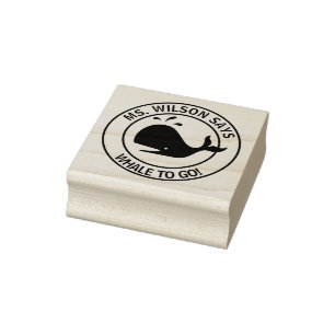 Der Wal des Lehrers, zum zu gehen Briefmarke Gummistempel