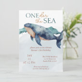 Der Wal des Meeres Einladung (Stehend Vorderseite)