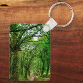 Der Wald außerhalb von Palas de Rey Schlüsselanhänger (Rückseite)