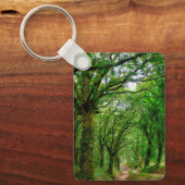 Der Wald außerhalb von Palas de Rey Schlüsselanhänger (Vorderseite)