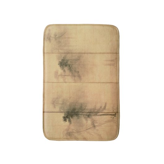 Der Wald der Kiefern Badematte (Vorderseite Vertikal)