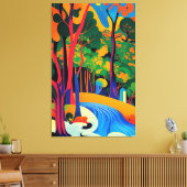 Der Wald der Psychedelie Leinwanddruck (Insitu (Wohnzimmer))