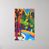 Der Wald der Psychedelie Leinwanddruck (Vorderseite)