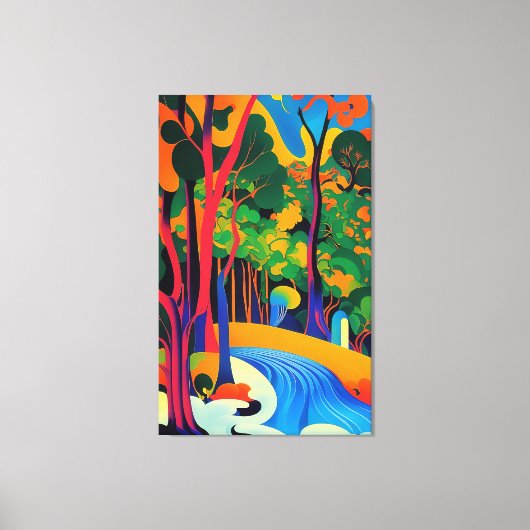 Der Wald der Psychedelie Leinwanddruck (Vorderseite)