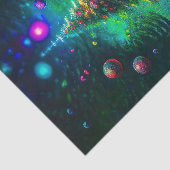 Der Wald der Weihnachtsbäume mit Ornamenten Seidenpapier (Ausschnitt)