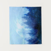 Der Wald erwacht aus dem Nebel Wandteppich (Vorderseite)