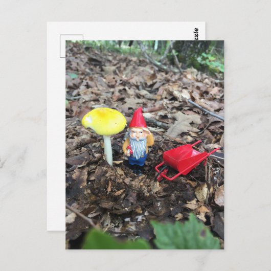 Der Wald gewinnt an Arbeit Postkarte (Vorne/Hinten)