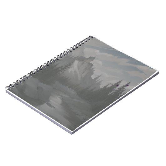 Der Wald in Notizblock (Linke Seite)